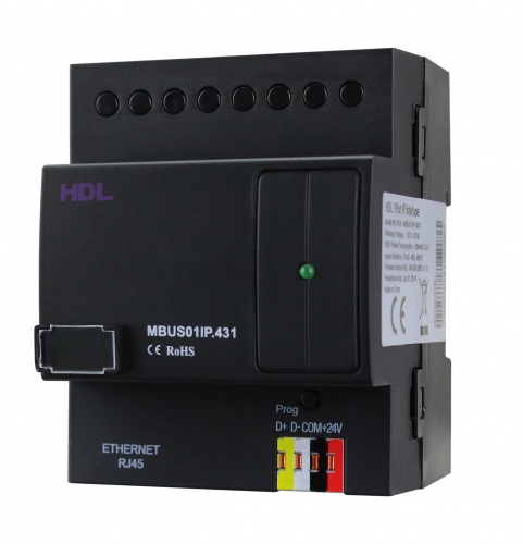 DIN TCP/IP Ethernet интерфейс, HDL-MBUS01IP.431 (Устройство интерфейсное HDL), Китай